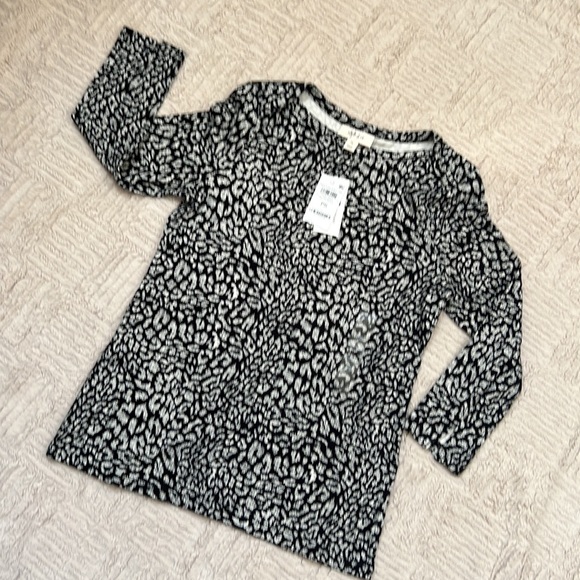 Style & Co pima cotton print essential knit 3/4 sleeve top New, Petite Small - Picture 10 of 16
